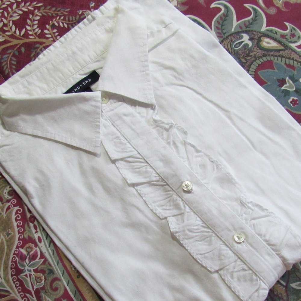 LANDS' END WHITE SHIRT PLUS SIZE XL 18-20